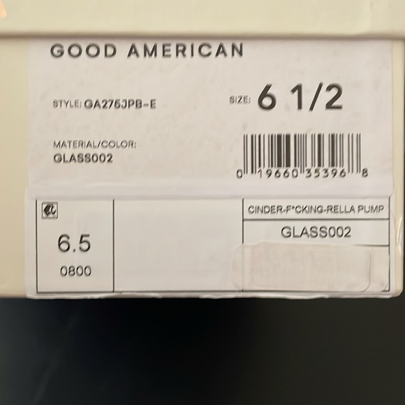 NWT Good American Cinderella Clear Jeweled Heels Size 6.5 - Picture 9 of 9